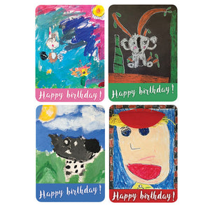 Personalized childrens' art labels (26 labels)